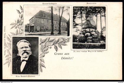 A9410 - Gruß aus Dömitz - Fritz Reuter Gefängnis Reuterstein - Edmund Mattig - n. gel