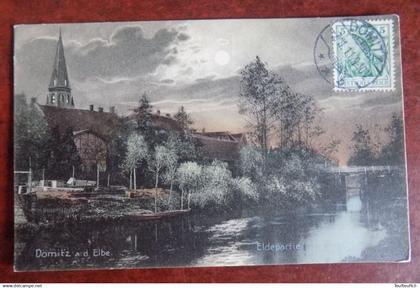 AK Dömitz a. d. Elbe : Eldepartie 1911