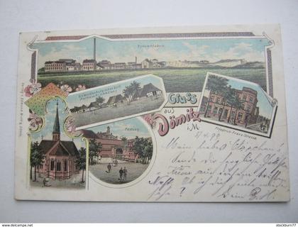DÖMITZ ,Seltene Karte um 1899 mit Marke + Stempel
