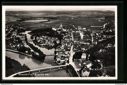AK Donauwörth, Ortsansicht, Fliegeraufnahme