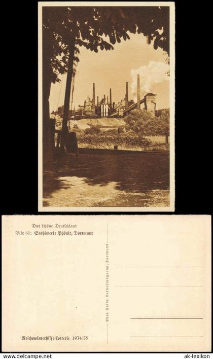 Ansichtskarte Dortmund Stahlwerk Phönix 1935