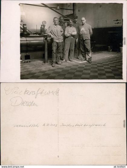 Dresden Heizkraftwerk - Innenansicht mit Personen (Arbeiter) 1937