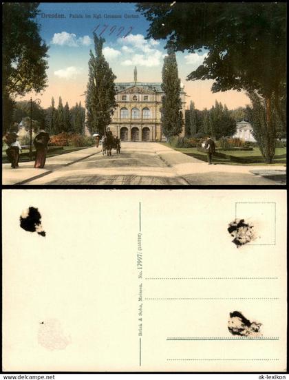 Großer Garten-Dresden Palais im Großen Garten x 1914