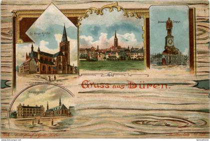 Gruss aus Düren - Litho