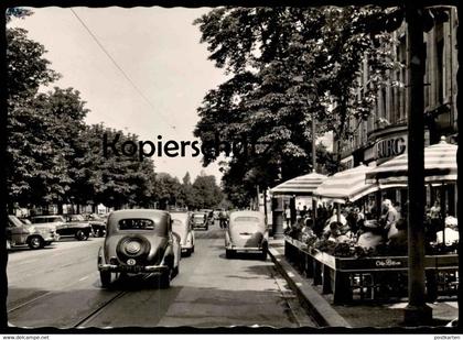 ALTE POSTKARTE DÜSSELDORF KÖNIGSALLEE Autos Auto car Borgward Volvo AK Ansichtskarte cpa postcard