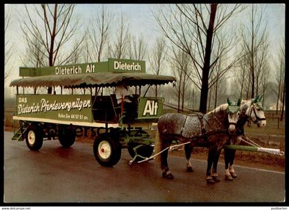 ÄLTERE POSTKARTE DIETERICH ALT BIER PFERDEVERGNÜGEN DÜSSELDORF Brauerei beer cerveza Kutsche Blesse postcard AK cpa