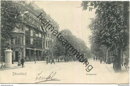 Düsseldorf - Königsallee - Strassenbahn - Verlag Friedr. Wolfrum Düsseldorf gel. 1904