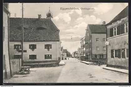 AK Eggenfelden, Oettingerstrasse mit Geschäften