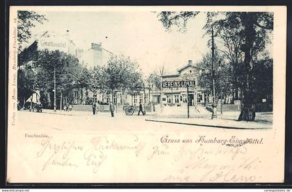 AK Hamburg-Eimsbüttel, Fruchtallee mit Vereins-Lokal