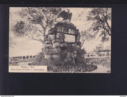 Dt. Reich Frankreich France AK Mutzig Feste Kaiser Wilhelm II Namenstein 1914