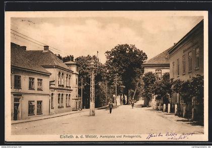 AK Elsfleth a. d. Weser, Marktplatz und Amtsgericht