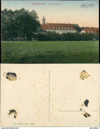 Ansichtskarte Elsterwerda Wikow Seminar 1913