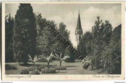 Emmendingen - Partie im Stadtgarten - Verlag Oskar Blenkner Emmendingen