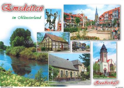 Emsdetten Am-Brink Wannenmacher-Museum Morgenstern-Brunnen Borkholter-Faehre Gus