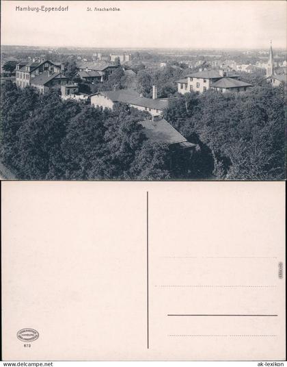 Eppendorf Hamburg Blick von der St. Anscharhöhe Ansichtskarte 1915