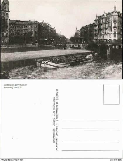 Sammelkarte Eppendorf-Hamburg Lehmweg um 1910 (Reprint-AK) 1989/1990