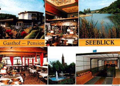 Muehlbach Eppingen Gasthof Pension Seeblick Gastraeume Seepartie Kegelbahn Kirch