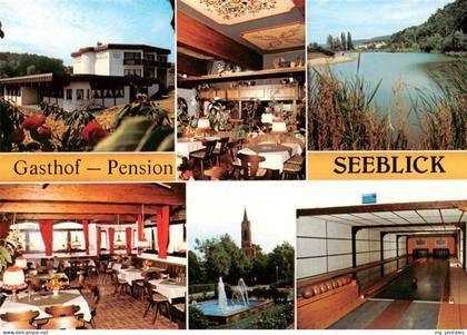 Muehlbach Eppingen Gasthof Pension Seeblick Gastraeume Seepartie Kegelbahn Kirch