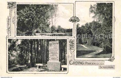 Erding Bayern Partien Stadtpark Denkmal Diez