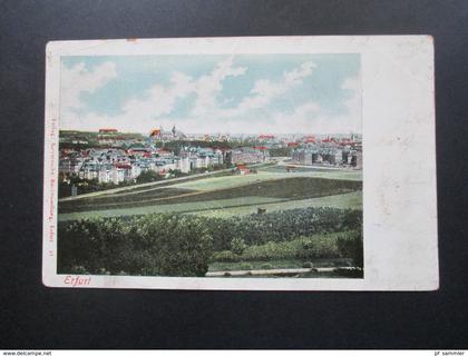 AK 1901 Erfurt Verlag Keysersche Buchhandlung Erfurt. Nach Strassburg Elsass gesendet