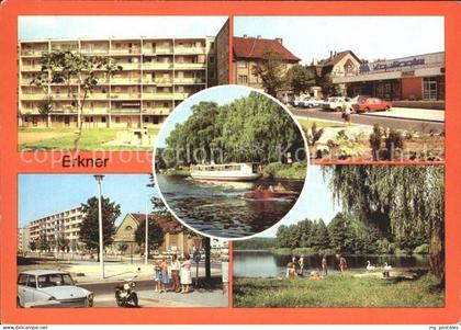 Erkner Wohnblock HO Kaufhalle Schiffsanlegestelle Daemeritzsee Strassenpartien K