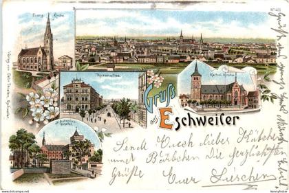 Gruss aus Eschweiler - Litho