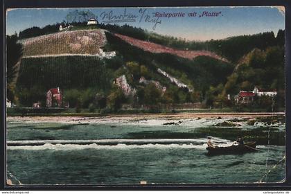 AK Essen, Ruhrpartie mit Platte