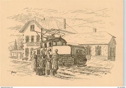 Ettlingen Ettlinger Baehnle Kuenstlerkarte