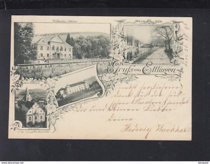 Württemberg AK Gruß aus Ettlingen Watthalden 1896