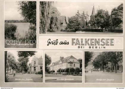 Falkensee Uferpartie alter Falkenhagener See Partie am Pfuhl Strasse der Jugend