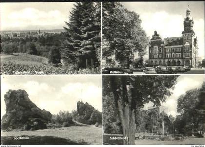 Falkenstein Vogtland Falkenstein Rathaus Schlossfelsen x 1970