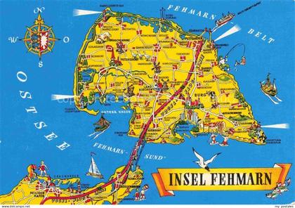 Fehmarn Ostsee Schleswig-Holstein Landkarte Insel Fehmarn-Belt Fehmarn-Sund Osts