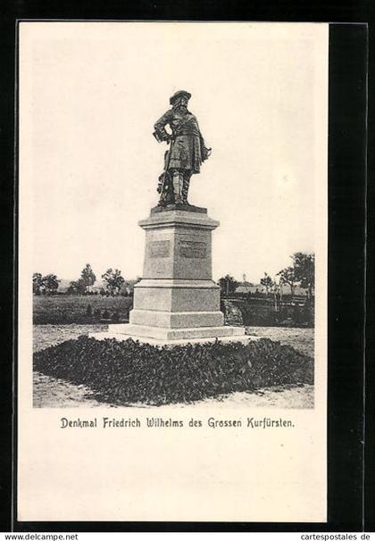 AK Fehrbellin, Denkmal Friedrich Wilhelms des Grossen Kurfürsten