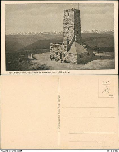 Feldberg (Schwarzwald) Feldberg, Feldbergturm, Gipfel-Gebäude, Schwarzwald 1920