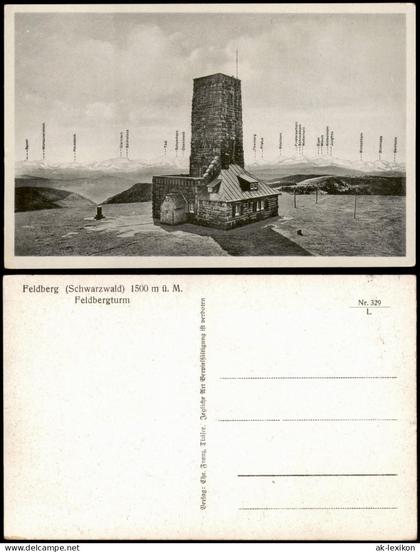 Feldberg (Schwarzwald) Feldberg (Schwarzwald) Feldbergturm Berg Panorama 1920