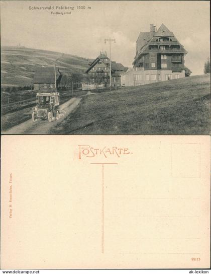 Feldberg (Schwarzwald) Schwarzwald Feldberg Feldbergerhof Auto 1912