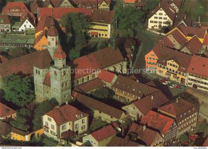 Feuchtwangen Fliegeraufnahme mit Kirche