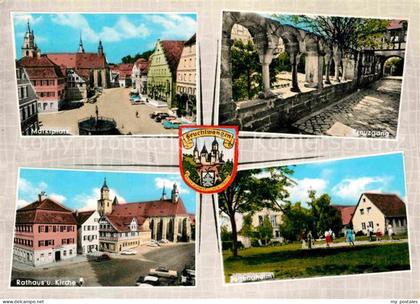 Feuchtwangen Marktplatz Kreuzgang Rathaus Kirche Jugendheim