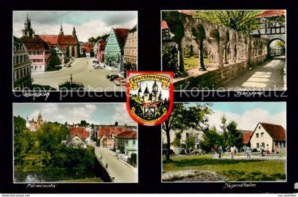 Feuchtwangen Marktplatz Kreuzgang Tuermemotiv Jugendheim