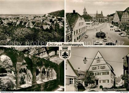 Feuchtwangen Stadtpanorama Marktplatz Brunnen Heimatmuseum