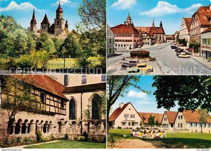 Feuchtwangen Tuerme Ortsmotiv Marktplatz Kreuzgang Jugendherberge