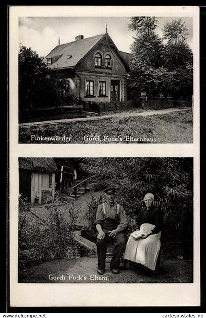 AK Hamburg-Finkenwerder, Gorch Fock`s Elternhaus, Gorch Fock`s Eltern
