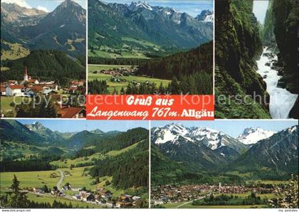 Langenwang Fischen Ortsblick Panorama Wasserfall