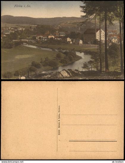 Ansichtskarte Flöha (Sachsen) Stadtpartie 1920