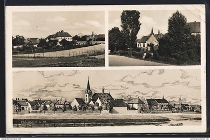 AK Flörsheim a. M., Ortsansicht mit Kirche