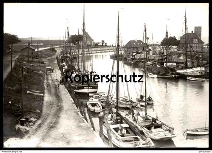 ÄLTERE POSTKARTE WYK AUF FÖHR HAFEN SCHIFFE SCHIFF HANS-DANIEL INGWERSEN LICHTBILDMEISTER Insel Ansichtskarte postcard