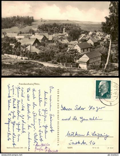 Ansichtskarte Frankenhain Panorama zu DDR-Zeiten 1962/1961
