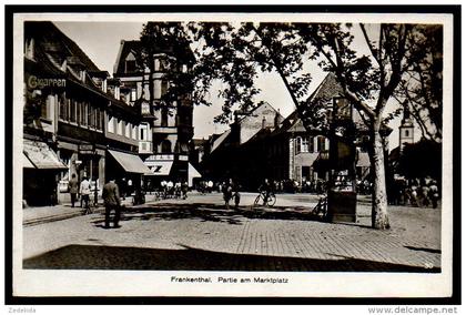 6617 - alte Foto Ansichtskarte - Frankenthal Marktplatz - gel 1937 - Maul - TOP