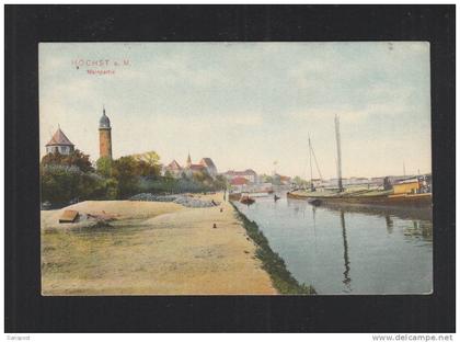 AK Höchst a. Main Mainpartie 1931 gelaufen