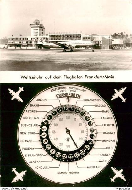 Frankfurt Main Flughafen Frankfurt Rhein Main mit Weltzeituhr